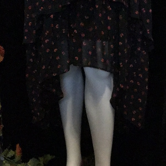 NWT Evie Black W/Dark Red Roses Sleeveless Dress - Picture 3 of 10